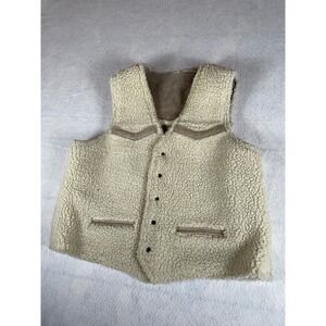 Vintage 60's Wool Suede Cotton Reversible Vest Size Large or‎ XL